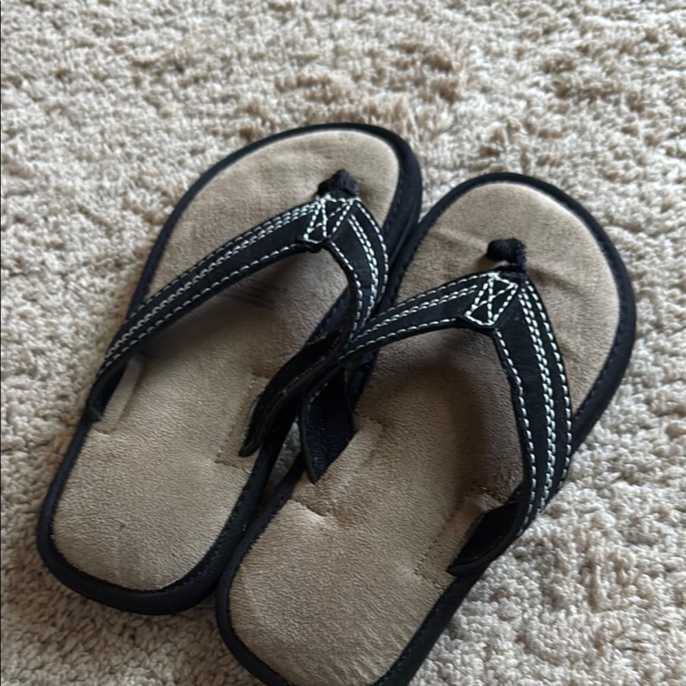 Kids Black Flip Flops